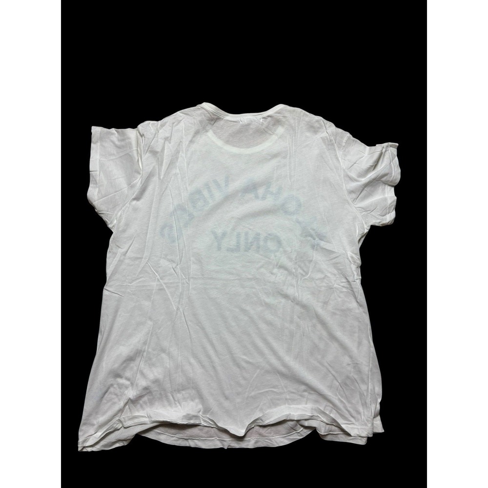 MIKOH "Aloha Vibes Only" White Tee Size 3 (L) Beach Boho 100% Cotton Graphic Tee - Picture 9 of 10